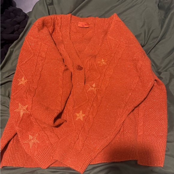 Taylor Swift LIFE OF A SHOWGIRL Orange Cable Knit Cardigan - Picture 4 of 4